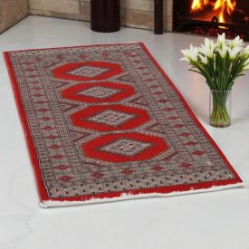 Pakistanska preproga bordo Jaldar 71x118 Ročno vozlana orientalska preproga