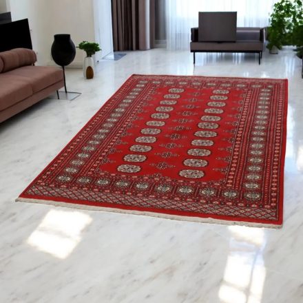 Preproga Pakistan rdeča bokhara 141x210 ročno vozlana orientalska preproga