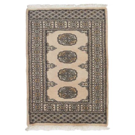 Pakistanska preproga bež Bukhara 63x91 Ročno vozlana orientalska preproga