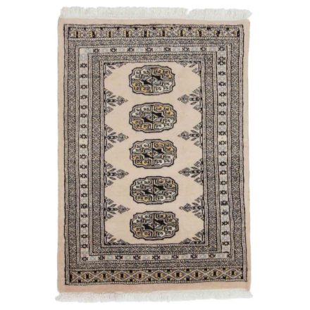 Pakistanska preproga bež Bukhara 63x88 Ročno vozlana orientalska preproga