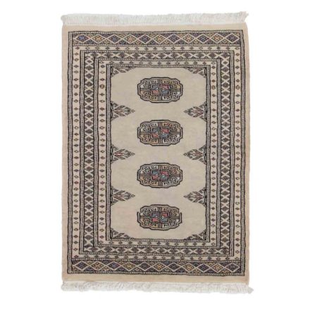 Pakistanska preproga bež Bukhara 63x86 Ročno vozlana orientalska preproga