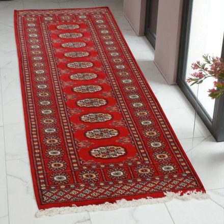 Tekač preproga bordo Bukhara 66x181 ročno vozlana preproga za hodnik