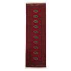 Tekač preproga bordo Bukhara 63x196 ročno vozlana preproga za hodnik