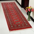 Tekač preproga bordo Bukhara 63x180 ročno vozlana preproga za hodnik