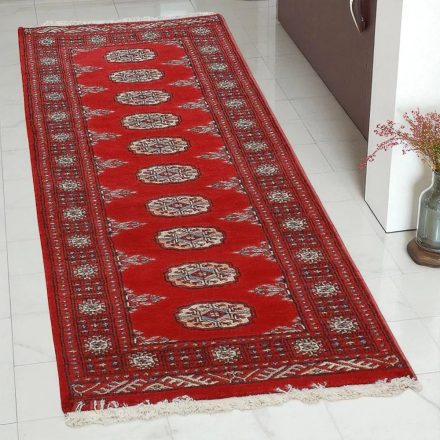 Tekači preproga bordo Bukhara 63x181 ročno vozlana preproga za hodnik
