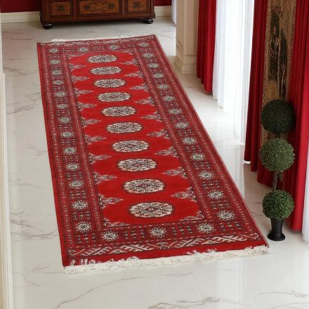 Tekač preproga bordo Bukhara 63x181 ročno vozlana preproga za hodnik