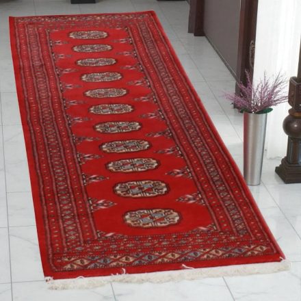 Tekači preproga bordo Bukhara 63x183 ročno vozlana preproga za hodnik