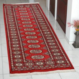 Tekač preproga bordo Bukhara 65x188 ročno vozlana preproga za hodnik