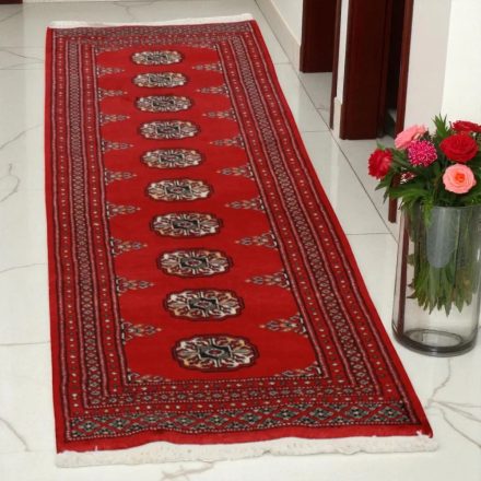 Tekač preproga bordo Bukhara 61x181 ročno vozlana preproga za hodnik