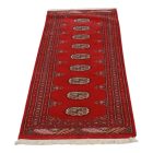 Tekač preproga bordo Bukhara 63x183 ročno vozlana preproga za hodnik