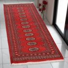 Tekač preproga bordo Bukhara 63x194 ročno vozlana preproga za hodnik