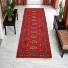 Tekač preproga bordo Bukhara 60x196 ročno vozlana preproga za hodnik
