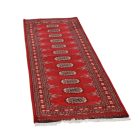 Tekač preproga bordo Bukhara 63x189 ročno vozlana preproga za hodnik