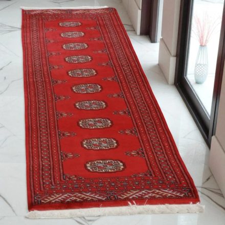 Tekači preproga bordo Bukhara 61x196 ročno vozlana preproga za hodnik