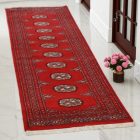 Tekač preproga bordo Bukhara 62x186 ročno vozlana preproga za hodnik