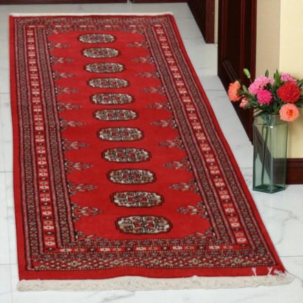 Tekač preproga bordo Bukhara 65x171 ročno vozlana preproga za hodnik