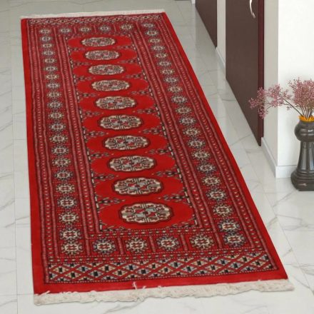 Tekač preproga bordo Bukhara 65x176 ročno vozlana preproga za hodnik