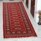 Tekač preproga bordo Bukhara 64x183 ročno vozlana preproga za hodnik