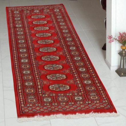 Tekači preproga Bukhara 61x181 cm – bordo ročno vozlana preproga za hodnik