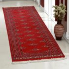Tekač preproga bordo Butterfly 63x181 ročno vozlana preproga za hodnik