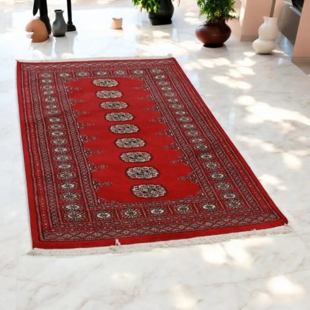 Pakistanska preproga bordo Bukhara 92x160 Ročno vozlana orientalska preproga