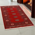 Pakistanska preproga bordo Bukhara 94x158 Ročno vozlana orientalska preproga