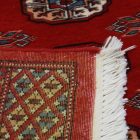 Pakistanska preproga bordo Bukhara 93x155 Ročno vozlana orientalska preproga