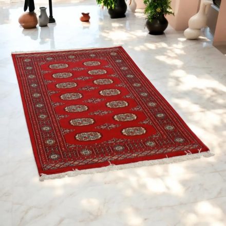 Pakistanska preproga bordo Bukhara 94x161 Ročno vozlana orientalska preproga
