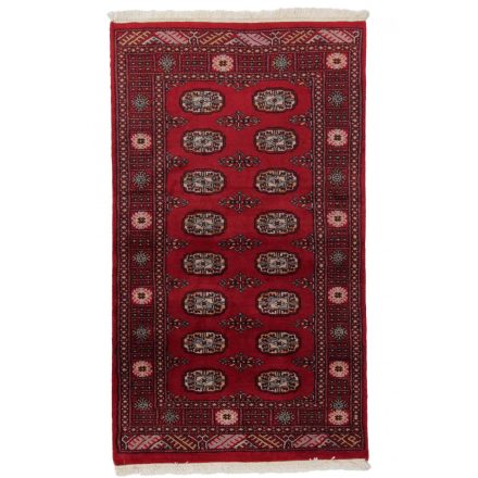 Pakistanska preproga bordo Bukhara 90x155 Ročno vozlana orientalska preproga