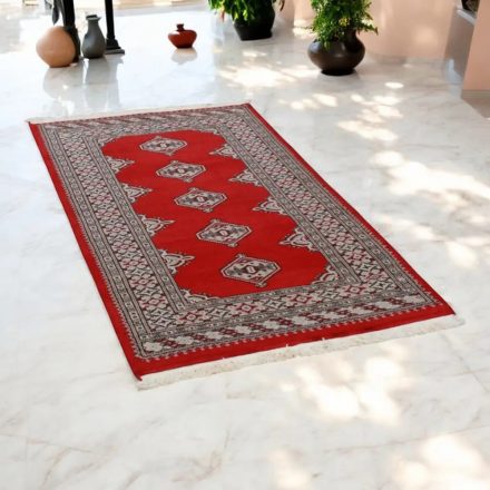 Pakistanska preproga bordo Jaldar 93x153 Ročno vozlana orientalska preproga