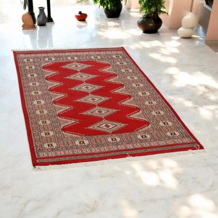 Pakistanska Jaldar 94x150 cm – ročno vozlana bordo orientalska preproga