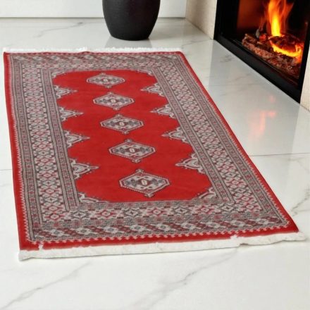 Pakistanska preproga bordo Jaldar 93x149 Ročno vozlana orientalska preproga