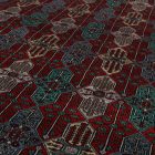 Pakistanska Jaldar preproga 199x294 cm – ročno vozlana bordo preproga iz Pakistana