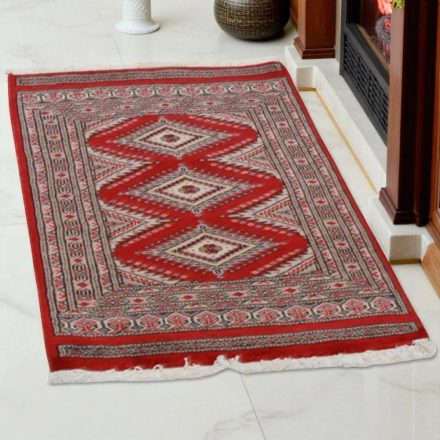 Pakistanska preproga bordo Jaldar 62x100 Ročno vozlana orientalska preproga