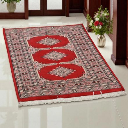Pakistanska preproga Jaldar 65x94 cm – kompaktna bordo orientalska klasika
