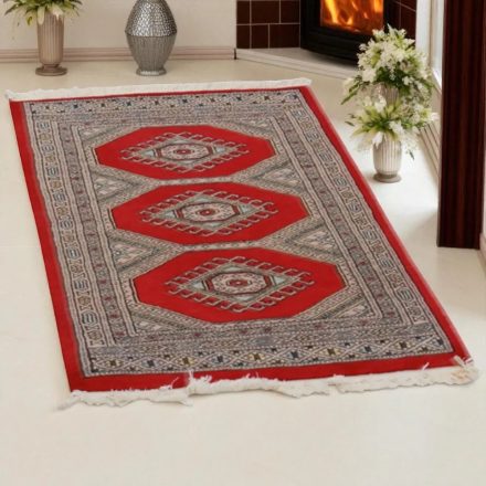 Pakistanska preproga bordo Jaldar 63x94 Ročno vozlana orientalska preproga
