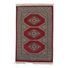 Pakistanska preproga bordo Jaldar 63x94 Ročno vozlana orientalska preproga