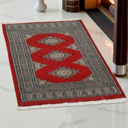 Pakistanska preproga bordo Jaldar 63x91 Ročno vozlana orientalska preproga