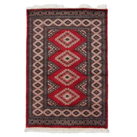 Pakistanska preproga bordo Jaldar 64x93 Ročno vozlana orientalska preproga