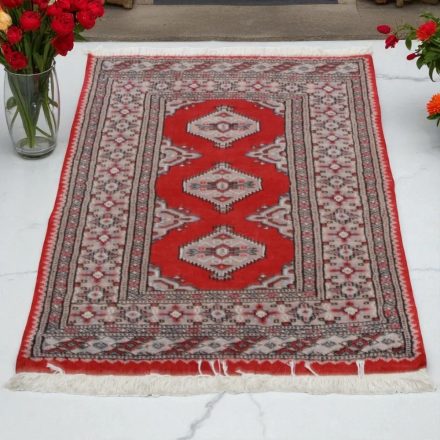 Pakistanska preproga bordo Jaldar 62x99 Ročno vozlana orientalska preproga