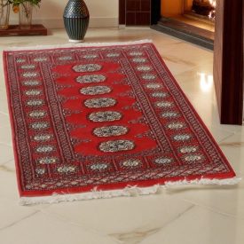 Pakistanska preproga bordo Bukhara 78x116 Ročno vozlana orientalska preproga