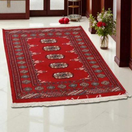 Pakistanska preproga bordo Bukhara 78x112 Ročno vozlana orientalska preproga