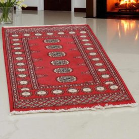 Pakistanska preproga bordo Bukhara 80x118 Ročno vozlana orientalska preproga