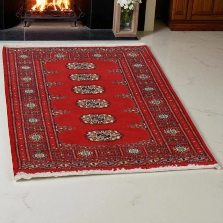 Pakistanska preproga bordo Bukhara 80x111 Ročno vozlana orientalska preproga