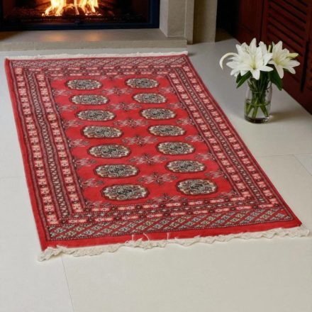 Pakistanska preproga bordo Bukhara 80x115 Ročno vozlana orientalska preproga