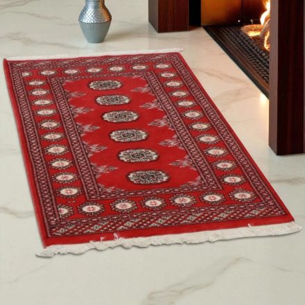 Pakistanska preproga bordo Bukhara 78x120 Ročno vozlana orientalska preproga