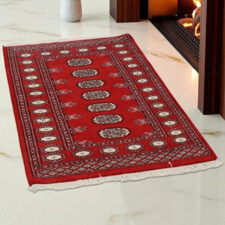 Pakistanska preproga bordo Bukhara 78x122 Ročno vozlana orientalska preproga