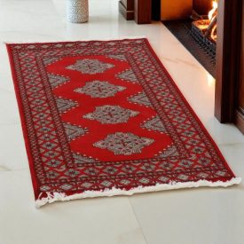Pakistanska preproga bordo Jaldar 77x121 Ročno vozlana orientalska preproga