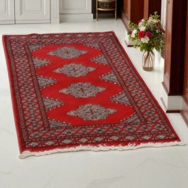 Preproga Pakistan rdeča Jaldar 77x124 ročno vozlana orientalska preproga