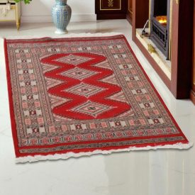 Pakistanska preproga bordo Jaldar 78x110 Ročno vozlana orientalska preproga